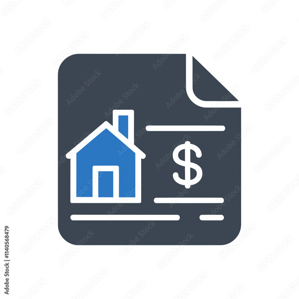 Property Financial Document Icon Property Financial Document Icon