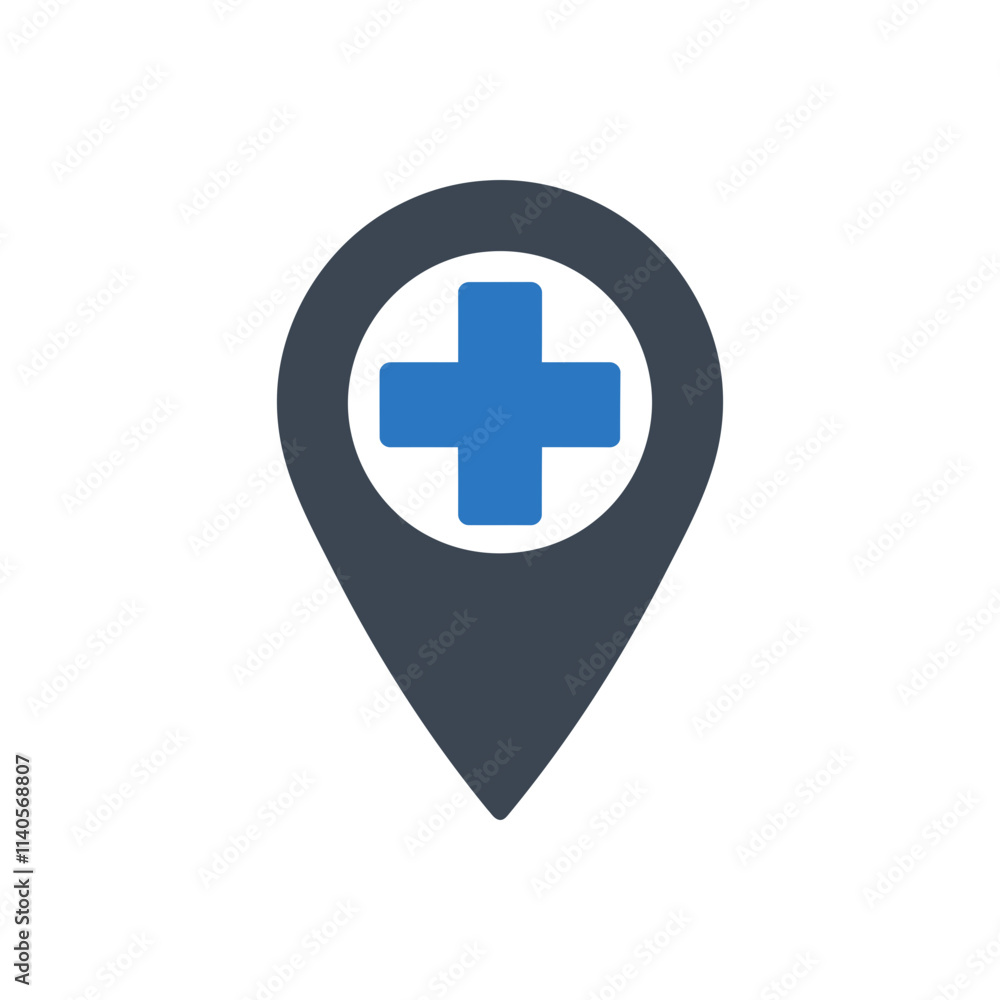 Healthcare Location Symbol Icon Healthcare Location Symbol Icon
