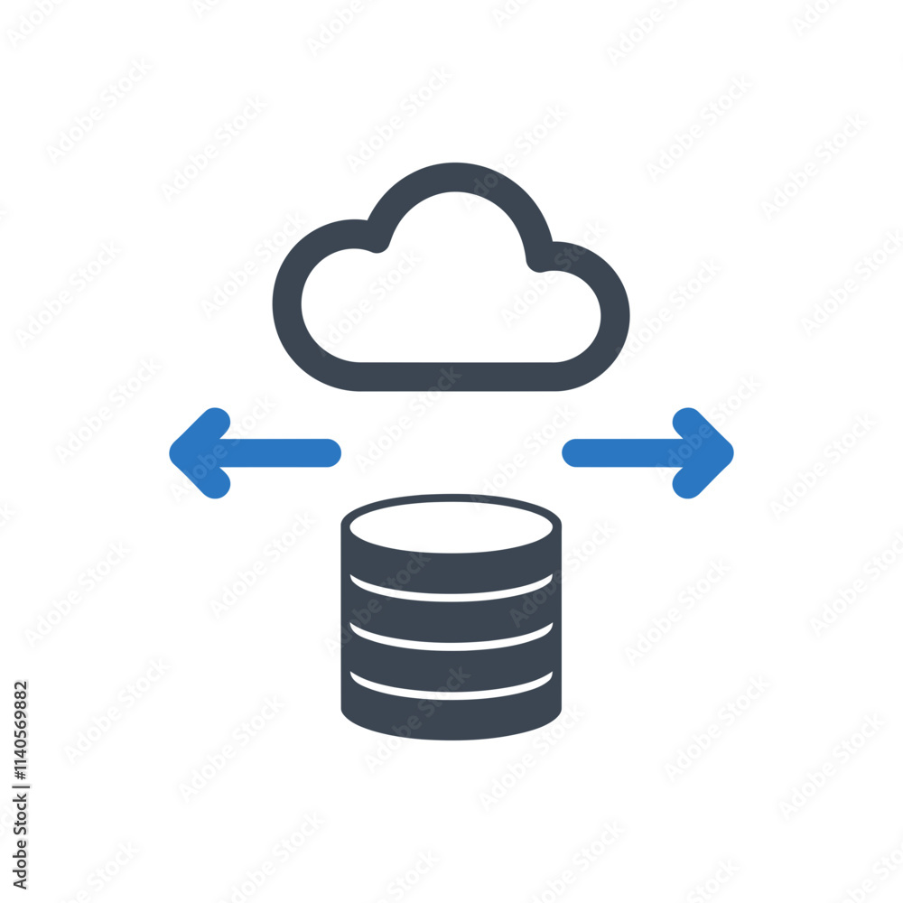 Cloud Data Transfer Icon Cloud Data Transfer Icon
