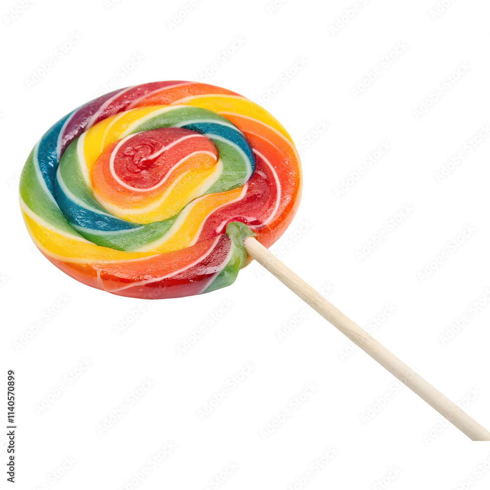 Colorful Spiral Lollipop isolated on transparent background cutout, Png, Cutout Colorful Spiral Lollipop isolated on transparent background cutout, Png, Cutout