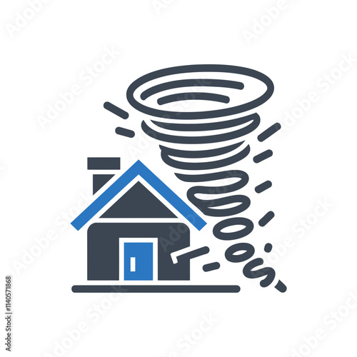 Tornado Disaster Home Icon