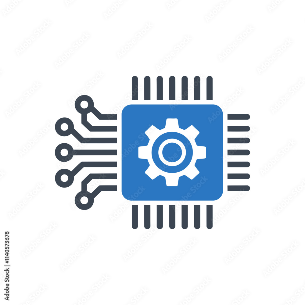 Digital Processor Tech Icon Digital Processor Tech Icon