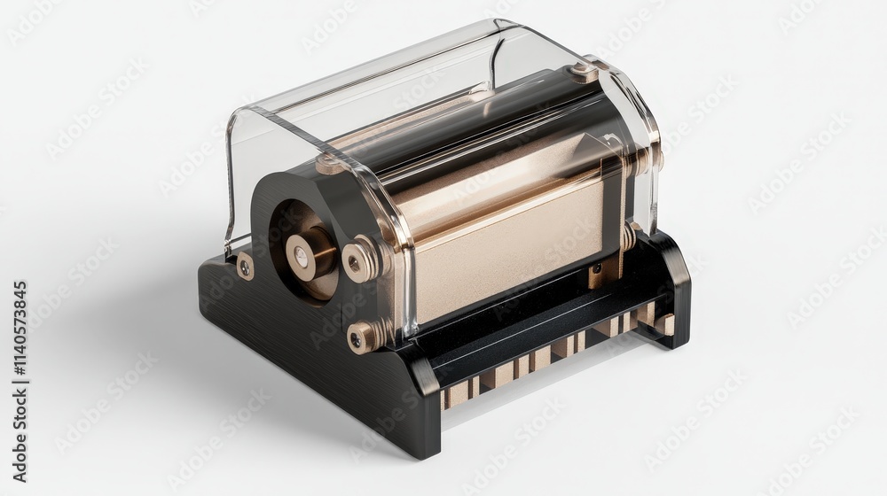 Elegant desktop music box with transparent lid and modern design Elegant desktop music box with transparent lid and modern design