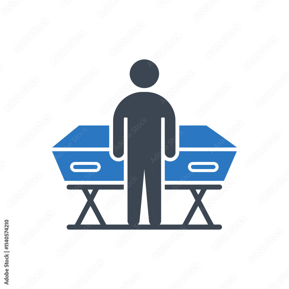 Fototapeta premium Funeral Ceremony Symbol Icon