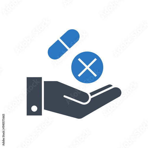 Medicine Refusal Concept Icon