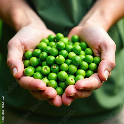 Harvesting Zanthoxylum piperitum green peppercorns, produce, zanthoxylum piperitum photo