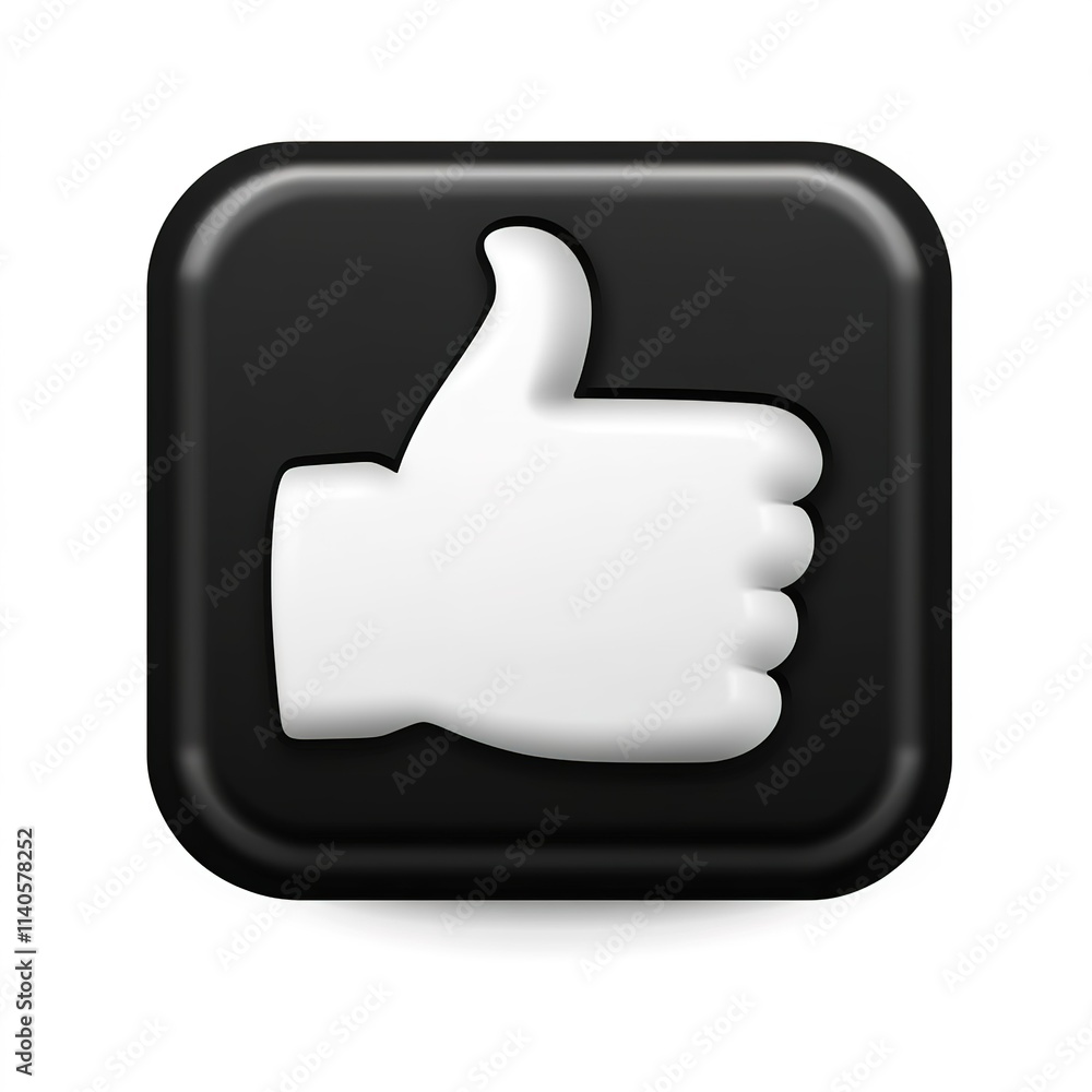 Black and white thumbs up sign Black and white thumbs up sign