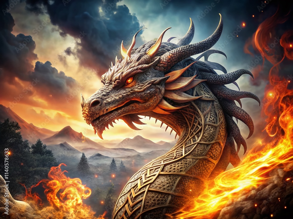 Mystical Dragon Double Exposure: Legendary Creature Photography, Fantasy Art, Surreal Dragon Images Mystical Dragon Double Exposure: Legendary Creature Photography, Fantasy Art, Surreal Dragon Images