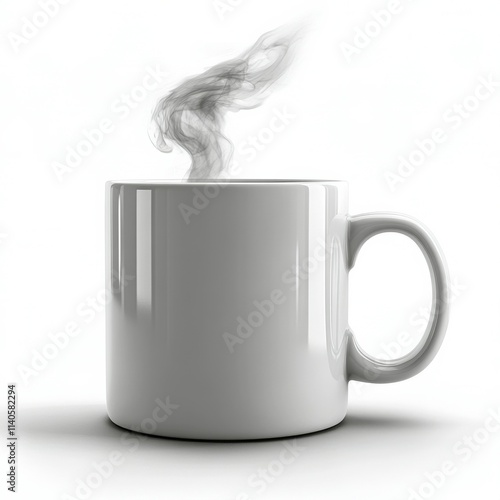 Warm cup of coffee with steam rising in a cozy setting during morning hours