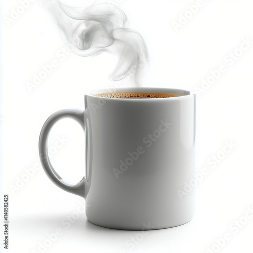 Warm cup of coffee with steam rising in a cozy setting during morning hours