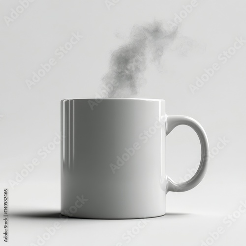 Warm cup of coffee with steam rising in a cozy setting during morning hours