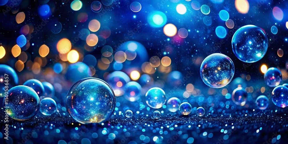 Night Photography: Blue Bubbles, Dark Sky, Abstract, Celestial, Illuminated, Glowing, Mystical, Dreamlike, Fantasy, Bokeh, Light Trails, Night Scene, Blue Lights, Sphere, Orb, Reflective, Shiny, Night Photography: Blue Bubbles, Dark Sky, Abstract, Celestial, Illuminated, Glowing, Mystical, Dreamlike, Fantasy, Bokeh, Light Trails, Night Scene, Blue Lights, Sphere, Orb, Reflective, Shiny,