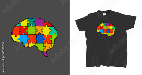 Human mind and experience diversity dark grey t-shirt. Vector illustration