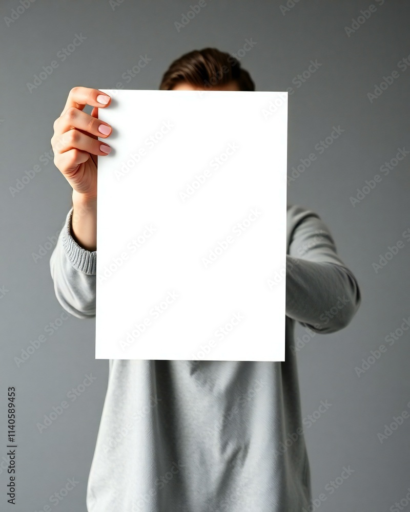 person holding a white board person holding a white board
