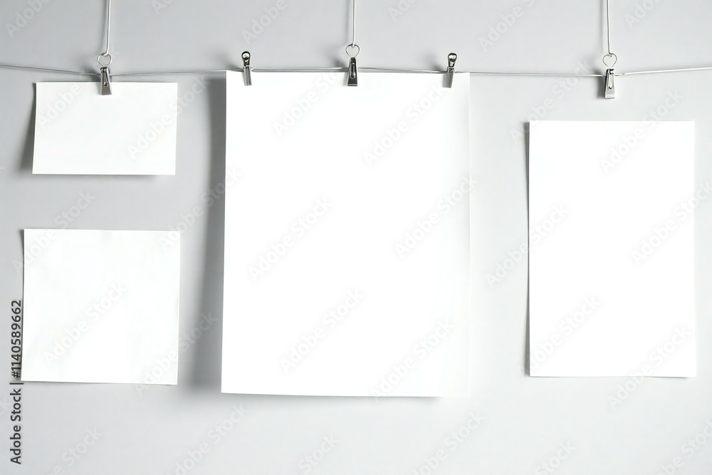 blank paper on a rope blank paper on a rope