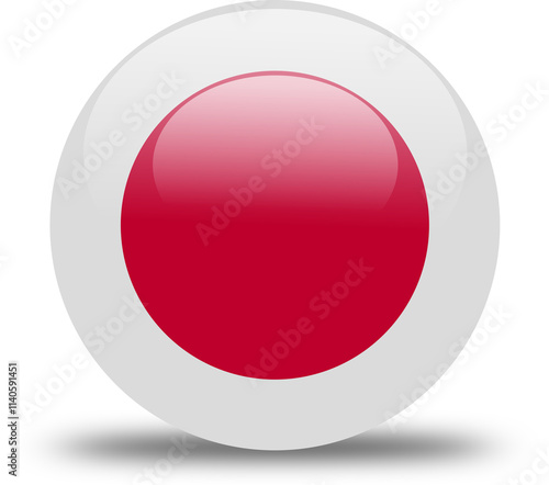 Free Download Circular Japan Flag 3D look PNG | Transparent High-Resolution Symbol - GFXLoad