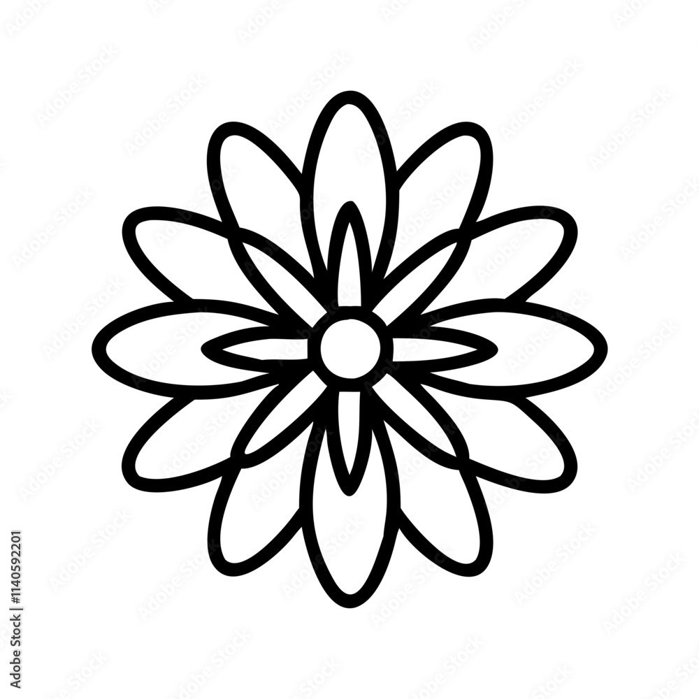 aster icon, flower line art, flower icon - Minimalistic black outline illustration of aster flower, perfect for icons, logos, and floral-themed designs.
aster icon, flower line art, flower icon - Minimalistic black outline illustration of aster flower, perfect for icons, logos, and floral-themed designs.