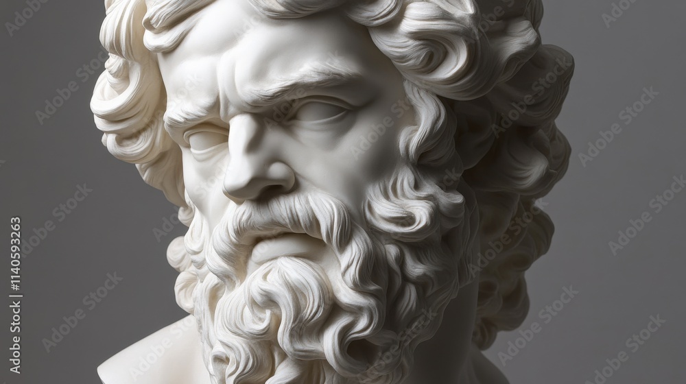 white bust sculpture with detailed facial features white bust sculpture with detailed facial features