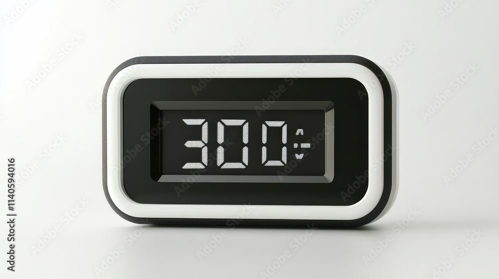 Minimalist digital clock displaying 3:00 with sleek modern design Minimalist digital clock displaying 3:00 with sleek modern design