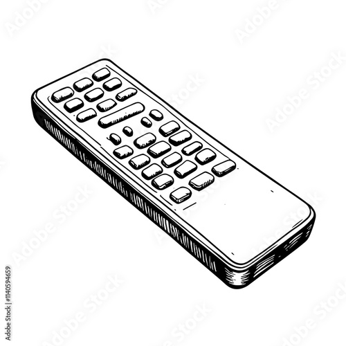 Stylish remote control on white background, modern convenience