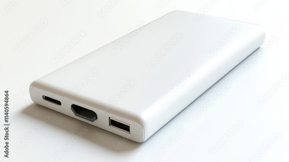Sleek portable power bank with usb and micro usb ports for efficient charging Sleek portable power bank with usb and micro usb ports for efficient charging