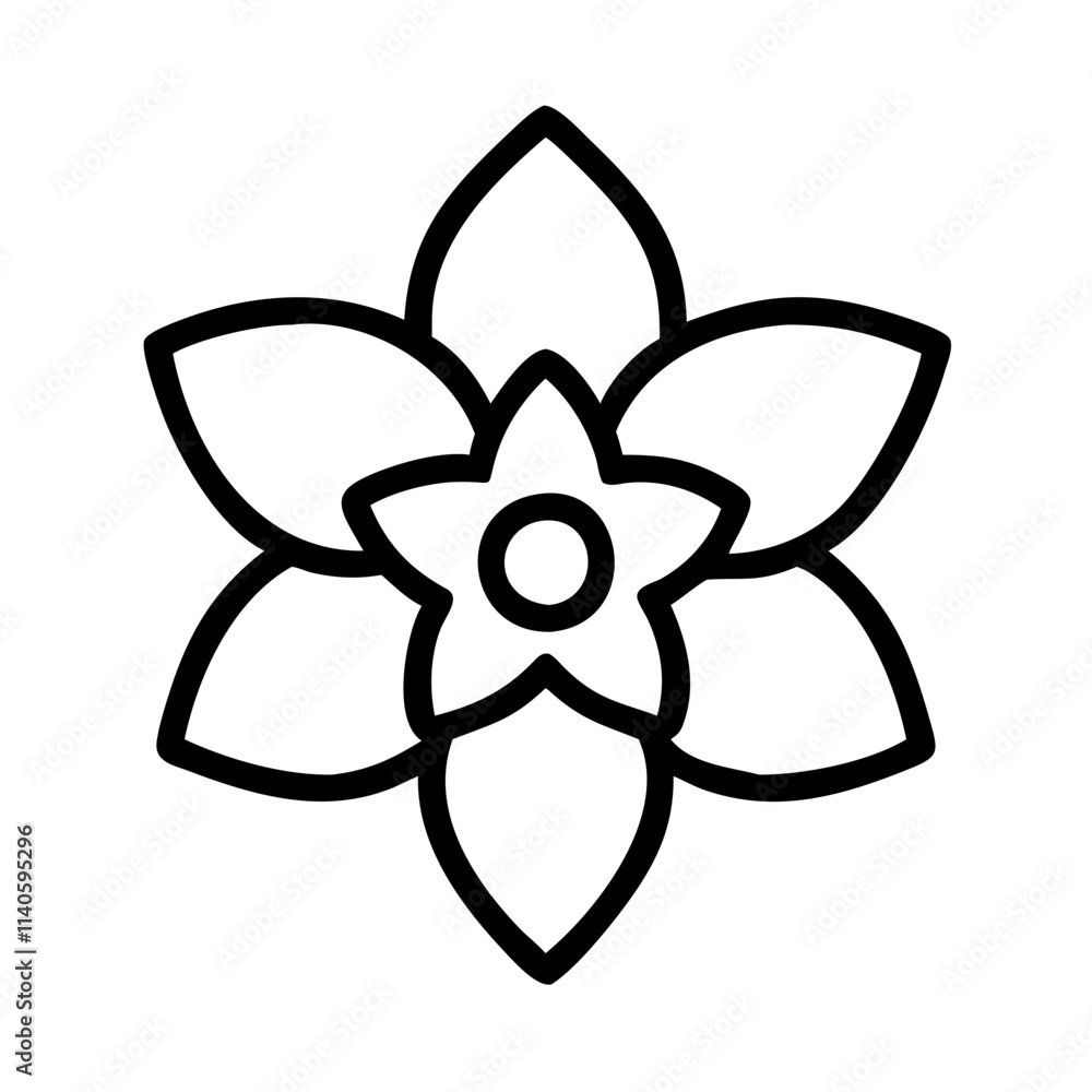 daffodil icon, flower line art, flower icon - Minimalistic black outline illustration of daffodil flower, perfect for icons, logos, and floral-themed designs.
daffodil icon, flower line art, flower icon - Minimalistic black outline illustration of daffodil flower, perfect for icons, logos, and floral-themed designs.