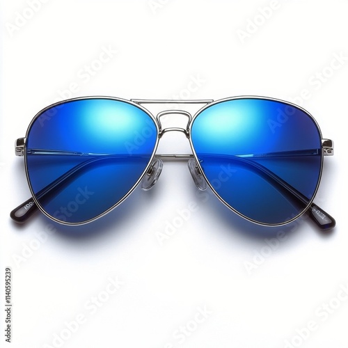 Colorful gradient sunglasses resting on a flat surface with a stylish design