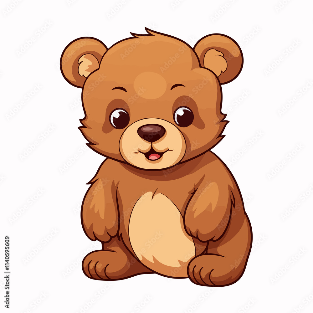 Adorable bear or cub cartoon icon for children's illustrations and designs Adorable bear or cub cartoon icon for children's illustrations and designs