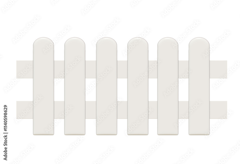 White fence isolated on png transparent background. White fence isolated on png transparent background.
