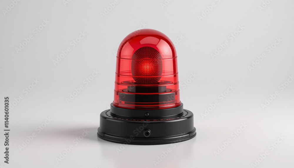 A bright red emergency beacon, perfect for safety and warning applications. A bright red emergency beacon, perfect for safety and warning applications.
