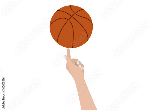 basketball on a white background.