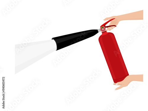 Dry chemical fire extinguishing tool.