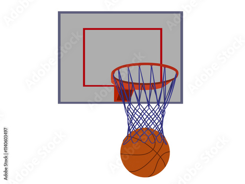 basketball on a white background.