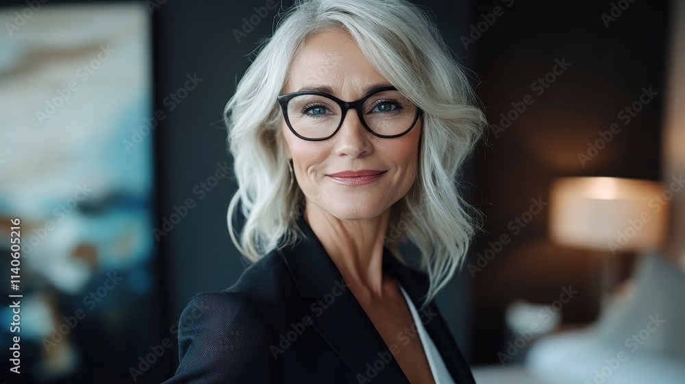 Beautiful 40-year-old woman in an executive office suit, with a professional yet warm smile, ready to lead her team in a business environment. Beautiful 40-year-old woman in an executive office suit, with a professional yet warm smile, ready to lead her team in a business environment.