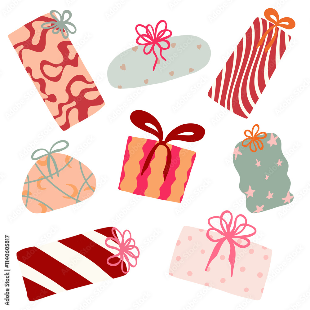 Obraz premium set of gifts on transparent background