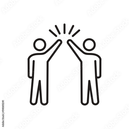 Teamwork icon, Business team sign, working together symbol, vector illustration