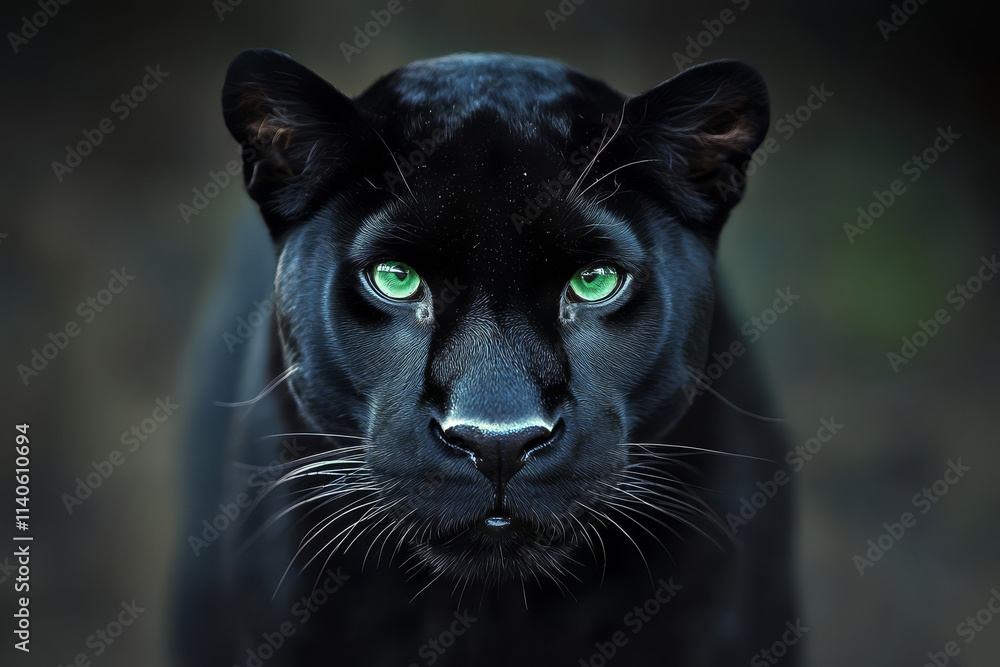 Intense Stare of the Black Panther Intense Stare of the Black Panther