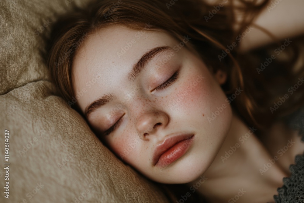 close up of person sleeping on a pillow close up of person sleeping on a pillow