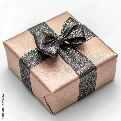 Elegant wrapped gift adorned with a deep purple bow ready for special occasions