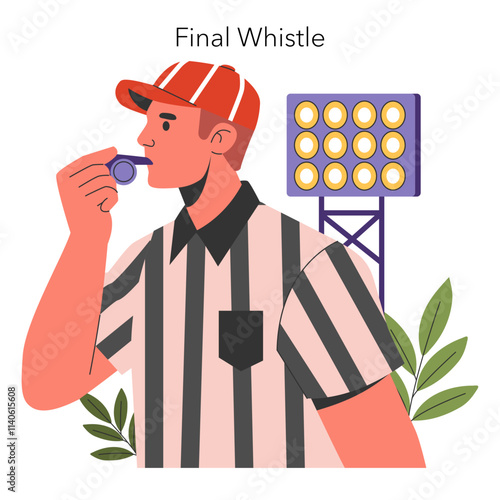 Super Bowl. Flat Vector Illustration