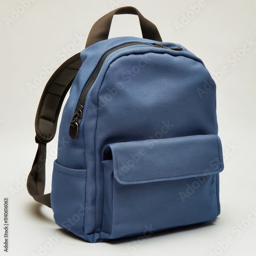 Stylish blue backpack with multiple pockets for daily use and travel