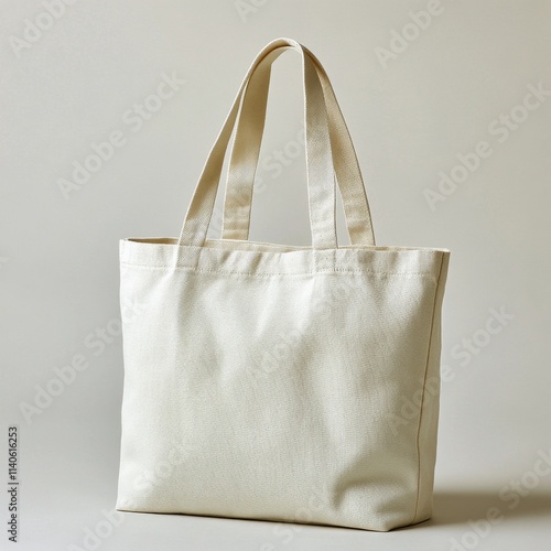 Stylish cotton tote bag designed for everyday use in light neutral tone