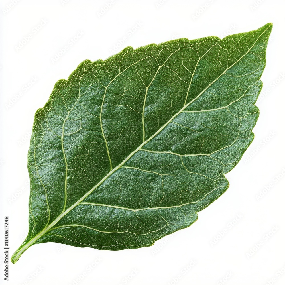 Detailed close up of a green leaf showcasing intricate vein patterns and texture Detailed close up of a green leaf showcasing intricate vein patterns and texture