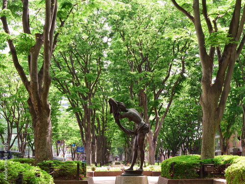 新緑の仙台定禅寺通【宮城県仙台市】