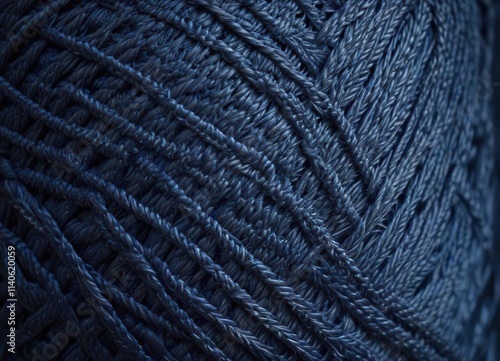Woven blue thread texture with a subtle sheen, fabric weave, clothing material
