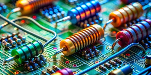 Parallel Circuit Sample Diagram, Electronics Tutorial, Electrical Engineering, Physics Experiment, Simple Circuit, Basic Electricity, Current Flow, Voltage Division, Resistor Network,  photo