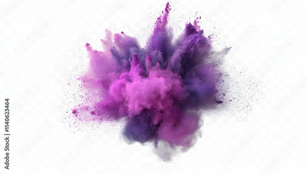 Colorful powder explosion isolated on a white background Colorful powder explosion isolated on a white background