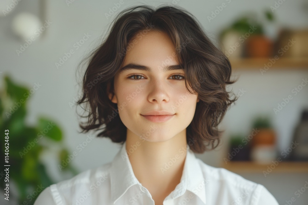 portrait of a person with shoulder length hair portrait of a person with shoulder length hair