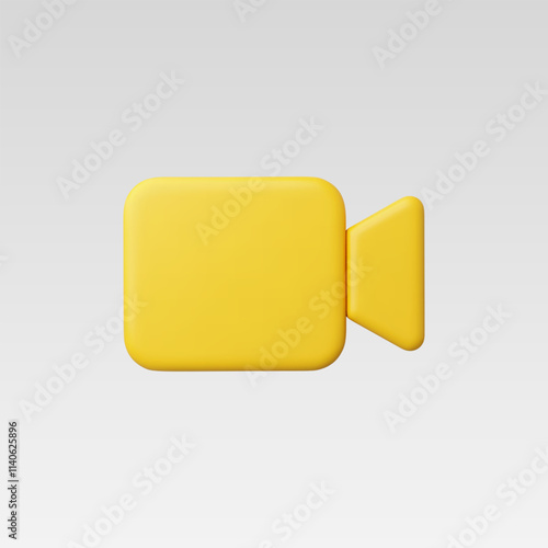 3d Realistic Video Camera icon vector illustration