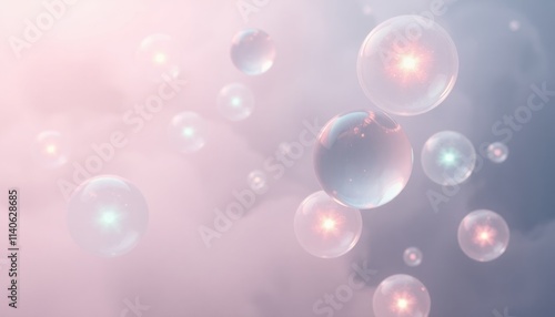 soap bubbles on a dark background